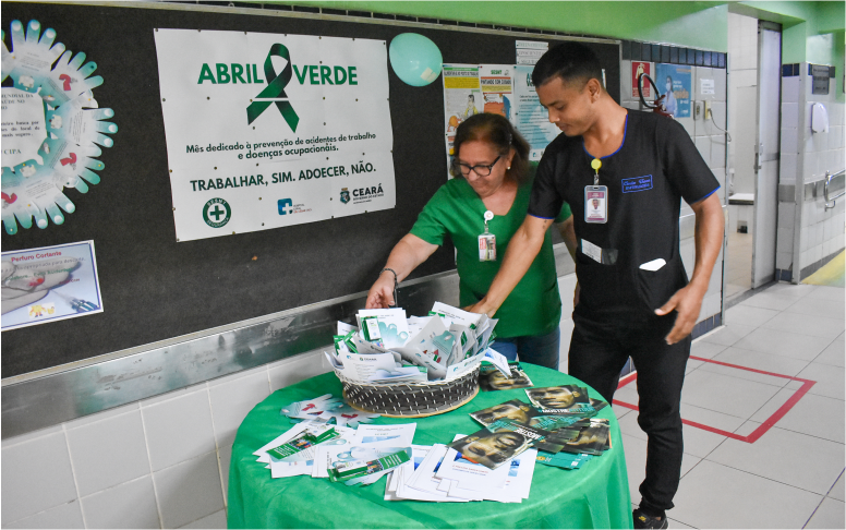 Hospital César Cals promove ação educativa no Dia Mundial da Saúde e Segurança no Ambiente de Trabalho